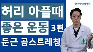 허리통증 스트레칭, 만성 허리통증이 있다면  매일 이 공운동을 꼭 해보세요