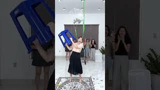 Challenge to catch money falling from the sky using many tools #shorts #funny #games #office