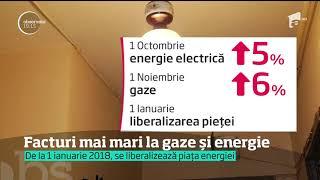 Facturi mai mari la gaze și energie, de la 1 ianuarie 2018