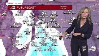 Light snow and cold for the Denver metro area on Monday