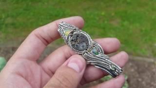 "Tempus"--custom wire wrapped pendant by Alan Sturm