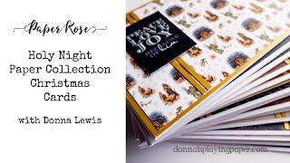 Holy Night Paper Collection Cards |  Cardmaking with Paper Rose Studio