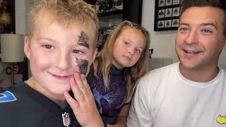 Family box break: 2024 Panini Score football cards with dad, son, and daughter