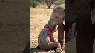 Elephant giving birth