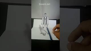 3D Cristiano Ronaldo drawing | Soren's Art #cristianoronaldo #drawing #sjram #shorts #fifa22