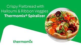 Crispy Flatbread with Halloumi & Ribbon Veggies (Thermomix® Spiralizer, TM6)