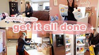 WORKING MOM GET IT ALL DONE WITH ME | HOMEMAKING AND CLEANING MOTIVATION | BRIANA STEVENSON