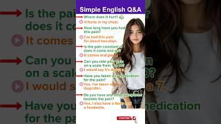  Common Medical Q&A | Talking About Pain & Symptoms | Practice English | #shorts