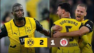 Borussia Dortmund gegen ST.Pauli 2-1 & Highlights Bensebaini , Serhou Guirassy Tore gegen ST.Pauli