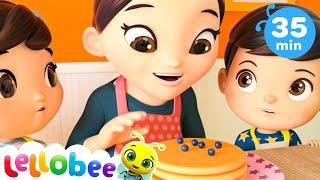 Making Pancakes Song +More Nursery Rhymes for Kids | Lellobee