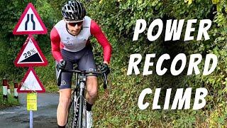 NEW POWER RECORD on a 25% Hill Climb Race!!