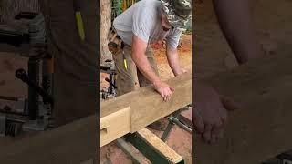 TIMBER FRAMING Top Spline and Shoulder Cut on a Woodland Mills Bandsaw Tutorial #woodlandmills #diy