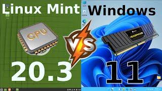Linux Mint 20.3 vs Windows 11: RAM