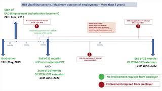 H1B visa sponsorship / OPT :  Timeline and process - explained in short