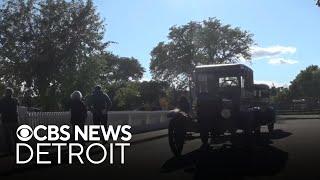 Classic cars on display at Old Car Festival in Greenfield Village