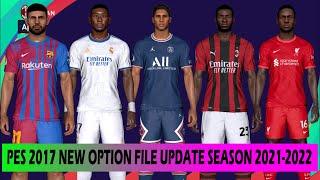 PES 2017 LATEST Option File Update FOR T99 PATCH Season 2021-2022