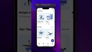 Gym app - UI - Flutter  #shorts