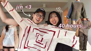 crocheting a sweater for xo kitty's jin (aka joshua hyunho lee) ˚⊹