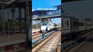 Beautiful white Dehradun Vande Bharat express Meets meerut Lucknow vande #shorts #3.5million #yt