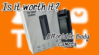 Affordable Body Camera/HD Video Camera on TEMU/Unboxing / Video Sample