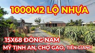 Tập 1065 Bán Vườn Thanh Long 1000m2 . 15x68 Hướng Đông Nam. Mỹ Tịnh An, Chợ Gạo, Tiền Giang.