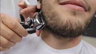 BEARD SHAVING WITH ZAZA MACHINE, NATURAL HAIR CUT, HAIR WASH WITH LOTS OF FOAM