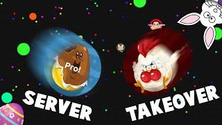 AMAZING EASTER SERVER TAKEOVER IN AGAR.IO! Pro&Noob Agar.io