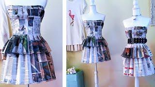 Origami Newspaper Dress