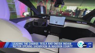 Tesla opening showroom at Turning Stone Casino