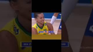 GABI DOESN'T PLAY STRONG, SHE PLAYS SMART ! BRAZIL VS SERBIA #VNL2022