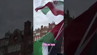 London protests Israel's attacks on Iran outside the Zionist embassy