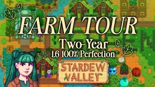 Stardew Valley Farm Tour | 1.6 Two-Year 100% Perfection (No Joja), Ginger Island Included