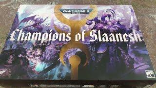 Champions of Slaanesh unboxing, Emperor's Children for Warhammer 40k