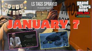 GUN VAN, SHIPWRECK, LS TAGS LOCATIONS JANUARY 7 IN GTA ONLINE