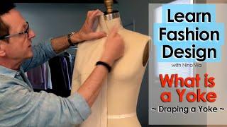 Draping a YOKE in Fashion Designing ~ Learn FASHION DESIGN Online ~ Be a Great Fashion Designer