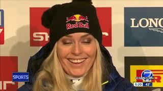 Lindsey Vonn crashes in penultimate race as Mikaela Shiffrin wins world title