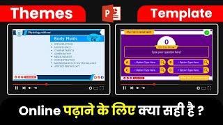 MS PowerPoint for Online Teaching || Difference between theme and template in PowerPoint