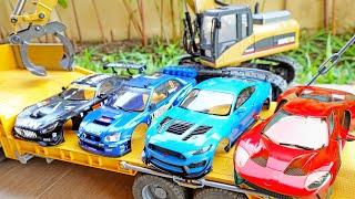 Car Toy Assembly with Excavator Truck, Forklift Toys Activity