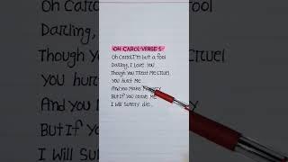 Watch | Listen And Learn English Oh Carol(Verse: 1)| Sung by: Neil Sedaka #lyrics #shorts #music