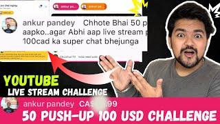 50 Push Up for $100 Live Challenge | Ankur Pandey Challenge Pahadi Brothers for 50 Push-Up