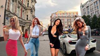 TODAY!NO ONE SHOWED RUSSIA LIKE THAT! Big Walk tour of Moscow. Russian Girls. 4K HDR