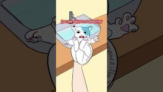 Kitty bath time (animation meme) by @ShotoverCanyonSwingQueenstown #shorts