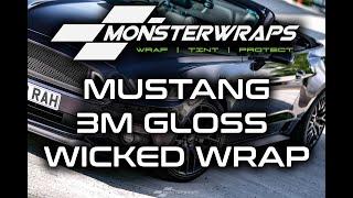 Monsterwraps | Ford Mustang wrapped in 3M Gloss Wicked!