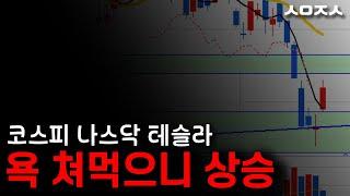 코스피 테슬라 동시 반등. 진짜 반등은 여깁니다 (미증시 시황 QQQ SOXL)