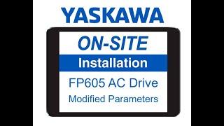 Yaskawa FP605 AC Drive - Viewing Modified Parameters