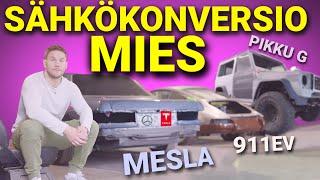 590. SähkökonversioMIES rakentaa Mesla-, Mercedes G- ja 911EV-projekteja