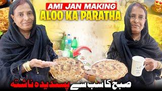 Ami Jan Making Special Aloo Wala Paratha  Sab Ka Favourite Breakfast  Humare Ami Abu