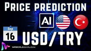 U.S. Dollar with Turkish Lira (USD/TRY)  price prediction with AI |Sep 16,Türk Lirası,الليرة التركية