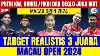 MULAI MINGGU DEPAN ‼️ Daftar Pemain Indonesia di Turnamen MACAU OPEN 2024 SUPER 300..!!