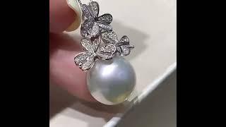 Lucia Jewelry-Floral Natural Pearl Necklace +925silver